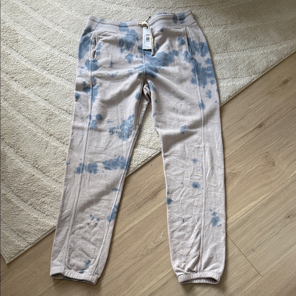 NEW- Unsubscribed Blue Tie Dye Cotton Jogger Sweatpants